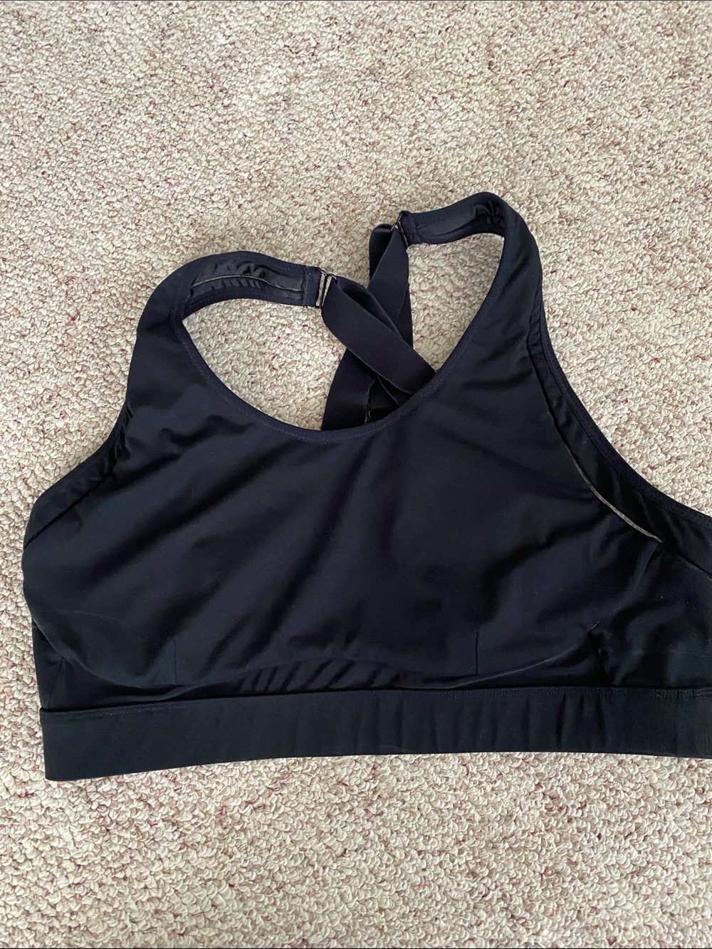 Fabletics Black Cross-Back Sports Bralette